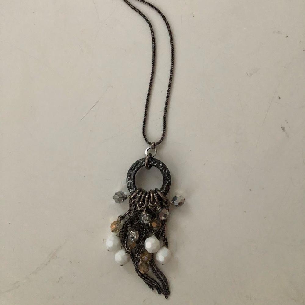 Aris Geldis Paris pewter silver pendant necklace